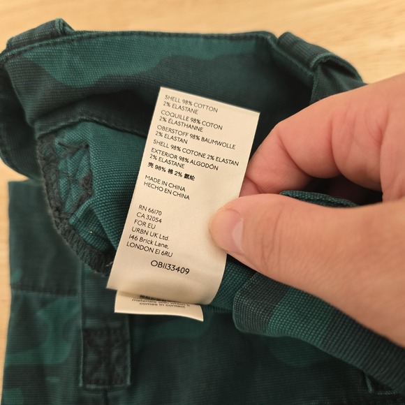 Anthropologie Cargo Pants Womens 28 Green Camo Stretch Utility Casual‎ Pockets - Picture 5 of 11